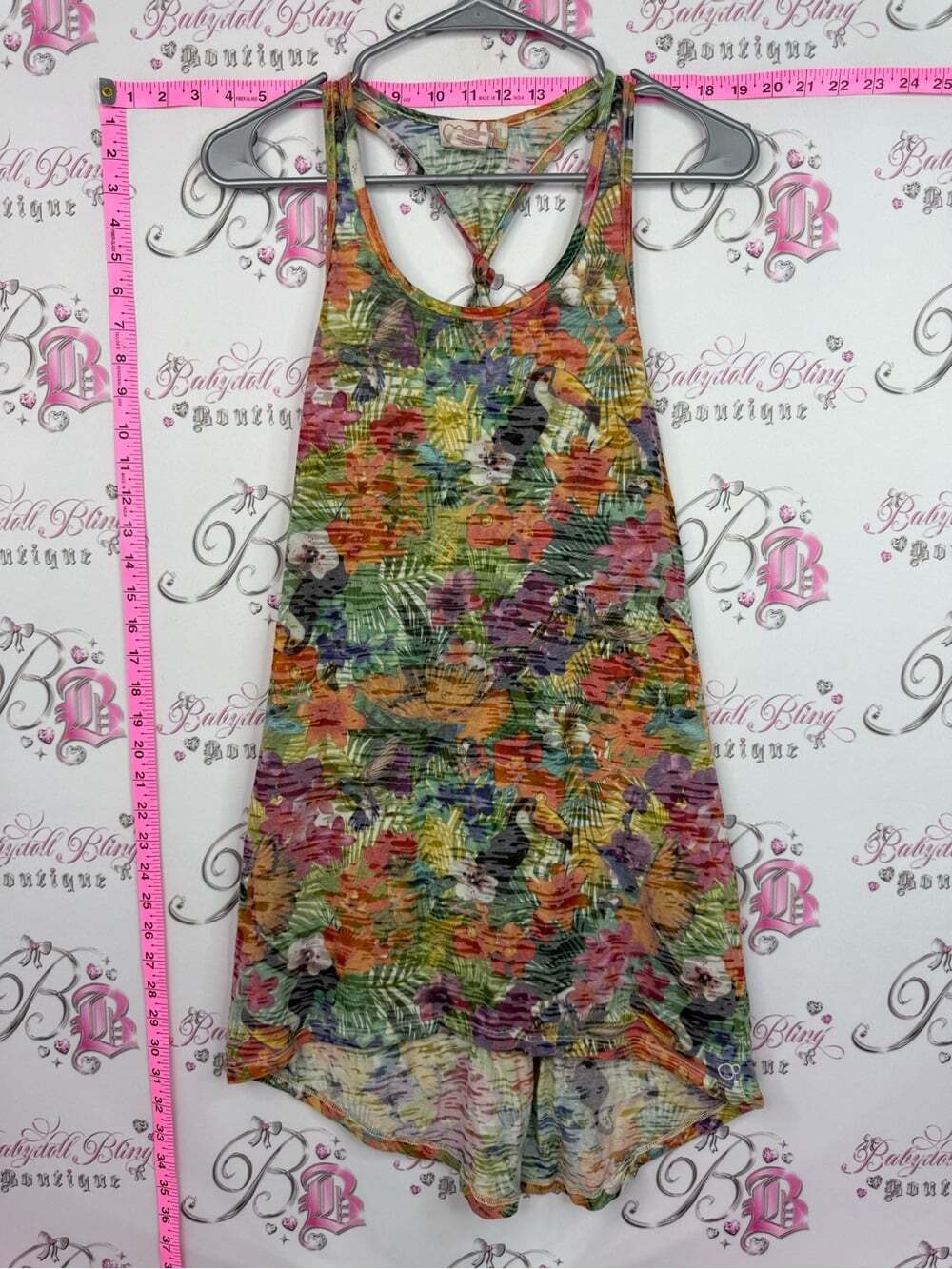 OP Women's Multicolor Floral Racerback Tank
